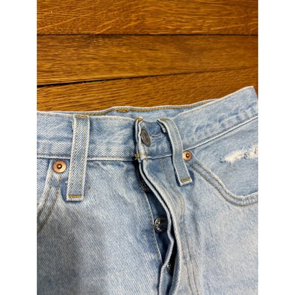 Levi’s 501 Denim Distressed Cutoff High Rise Button Fly Shorts Women’s Size 26 - Picture 4 of 8